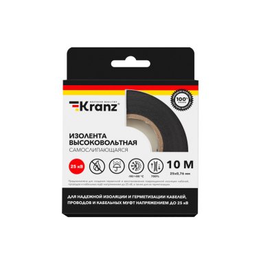 Фотография товара 'Kranz KR-09-2513 Изолента высоковольтная самослипающаяся, до 25кВ'
