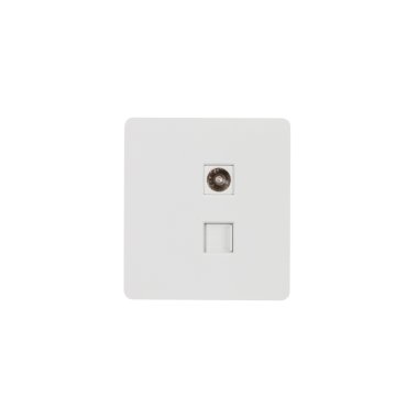 Фотография товара 'KR-78-0722-1 Розетка ROUND компьютерная RJ45 кат6 + TV с/у'