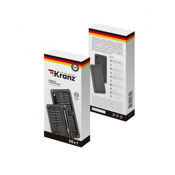 Фотография товара 'Kranz KR-12-4752 Набор отверток для точных работ RA-02, 30'