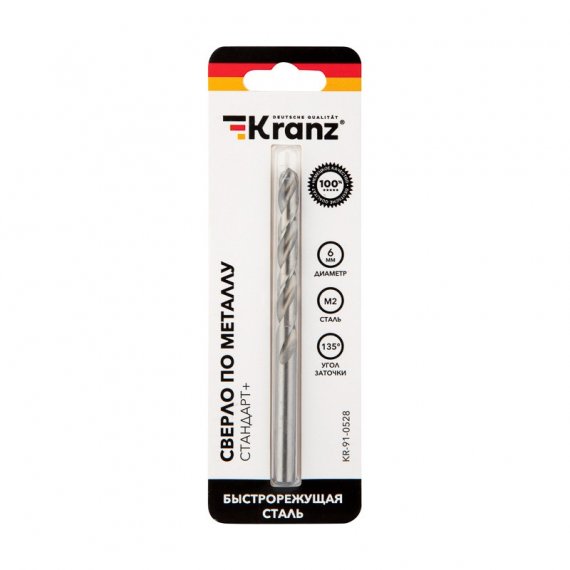 Фотография товара 'Kranz KR-91-0528 Сверло по металлу 6х93х57 мм'