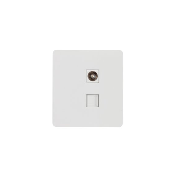 Фотография товара 'KR-78-0722-1 Розетка ROUND компьютерная RJ45 кат6 + TV с/у'